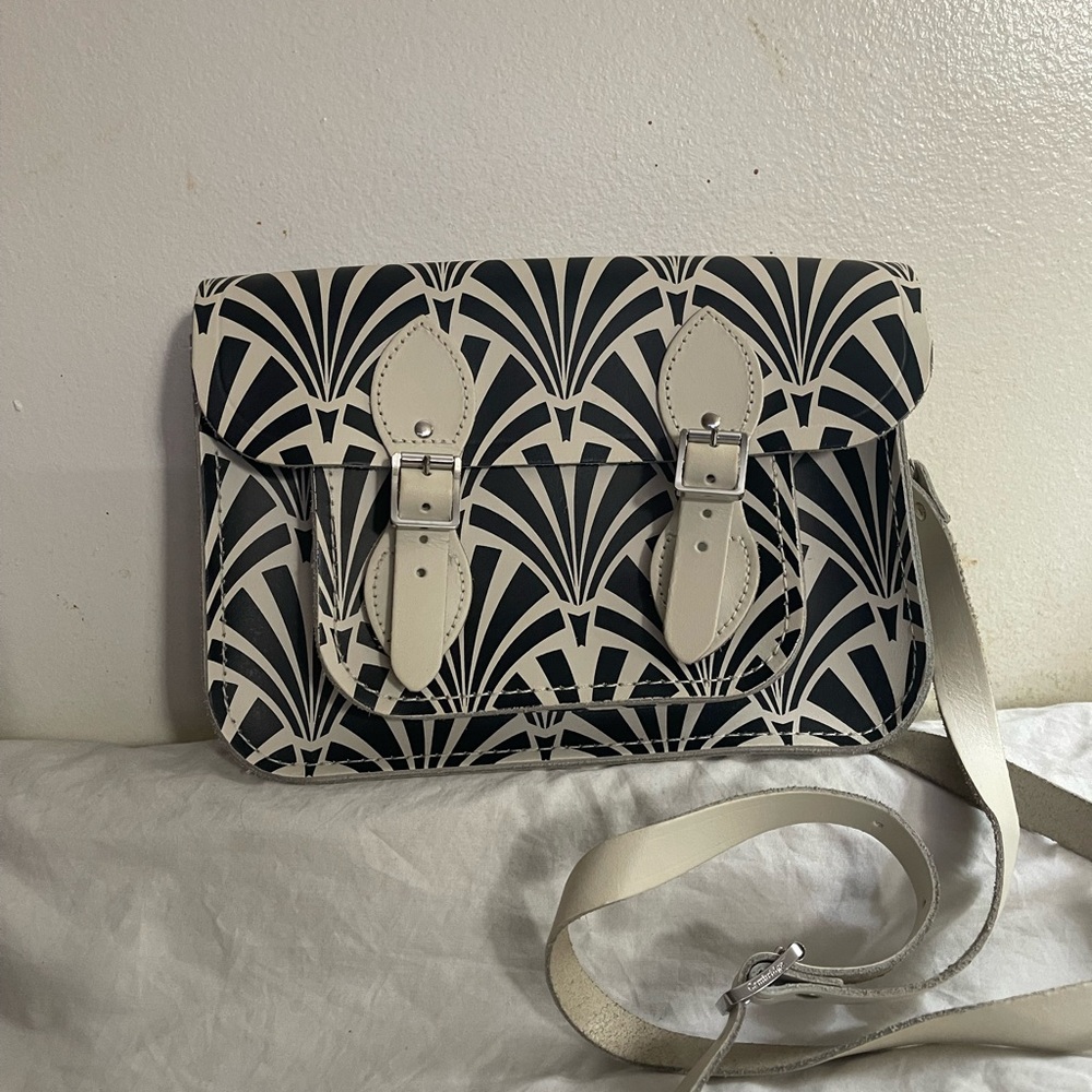 The Cambridge Satchel Company White and Black Patterned Women's Crossbody Bag